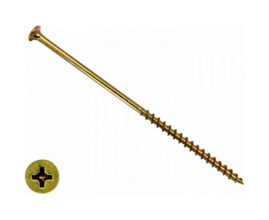 Саморез КРЕП-КОМП жёлтый цинк PH-2, по дереву 4,8х127 1500шт ждп12748 