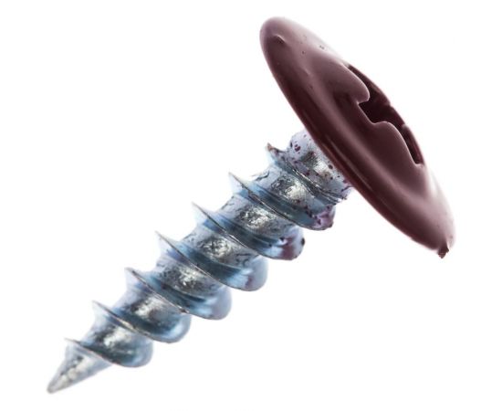 Прессшайба Качественный КРЕПЕЖ 4.2х16 мм, красное вино RAL 3005, острая, 250 шт 0200237 КЧ 