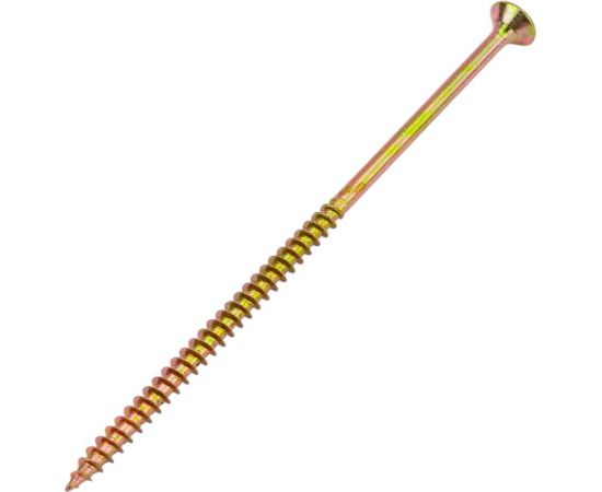 Саморез Мир крепежа DIN 7962 5,0x120 Pozi желтый цинк (250 шт) Т0000005899 