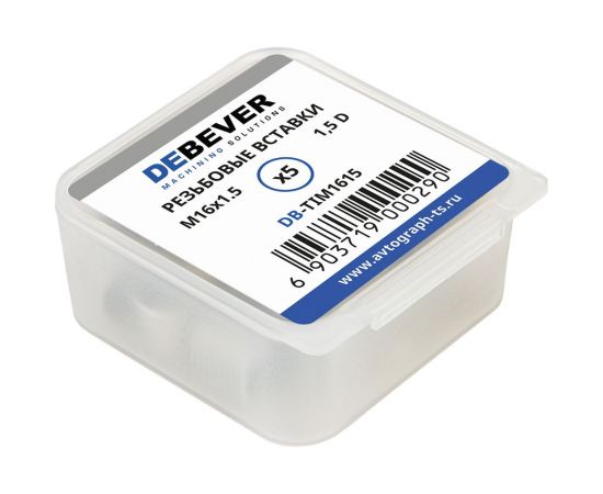 Резьбовые вставки DeBever M16x1.5, 1.5D, 5 предметов DB-TIM1615 