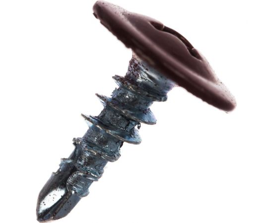 Прессшайба Качественный КРЕПЕЖ 4.2х13 мм, красное вино RAL 3005, сверло, 450 шт 0300307 КЧ 