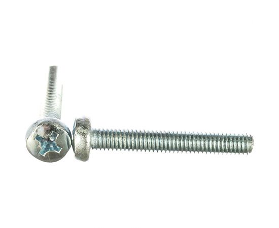 Винт DIN 7985 с полукруглой головкой, оцинкованный М6х40, 35шт - коробка Tech-Krep 105228 