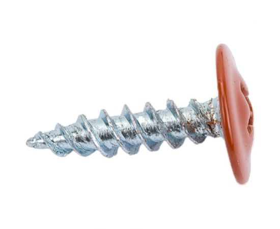 Прессшайба Качественный КРЕПЕЖ 4.2х16 мм, коричневая медь RAL 8004, острая, 250 шт 0200293 КЧ 