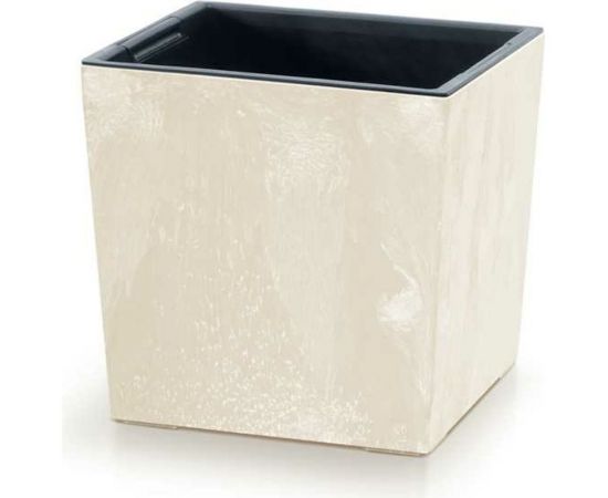 Кашпо с вкладышем Prosperplast DURS300LE CY700 Кашпо URBI SQUARE LOW EFFECT 295х295х295 мм, кремовое 067035 