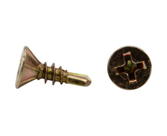 Оконный саморез KRANZ сверло 3,9x13, желтый цинк, 500 шт. KR-01-3722-001 – изображение 2