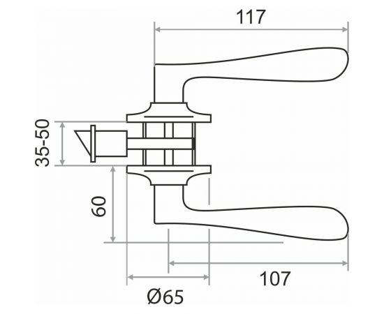 Ручка-защелка Trodos ЗВ3-01 золото 204116 – изображение 2