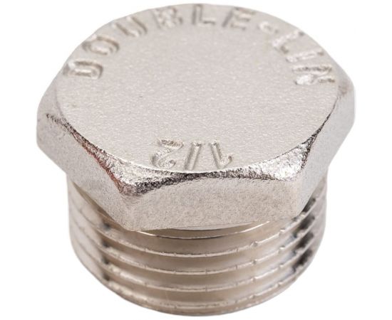 Латунная заглушка DOUBLE-LIN резьбовая н/р - 1/2" LL6164 (1/2") – изображение 2