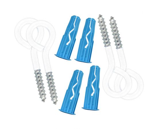 Петля-шуруп ЕВРОПАРТНЕР бел. L20 x d4 х O10 в компл. c дюбелем MULTI 6x25 4шт. MP 305 17 – изображение 2