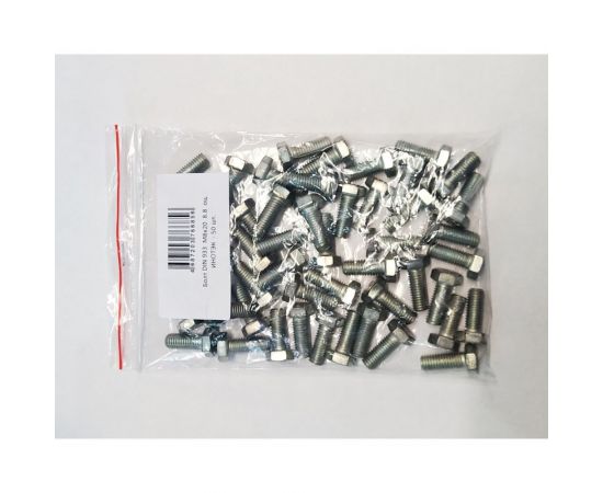 Болт ИНОТЭК DIN 933, М8x20, 8.8, цинк, 50 шт. 4687203766856 – изображение 2