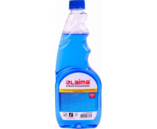 Средство для мытья стекол и зеркал ЛАЙМА LAIMA PROFESSIONAL сменный блок, 500мл 606739 – изображение 2