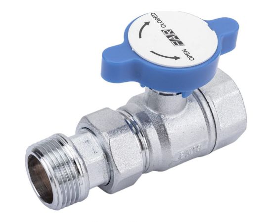 Шаровой кран FARс американкой, хром, 1"", синяя ручка FS 3052 1B – изображение 2