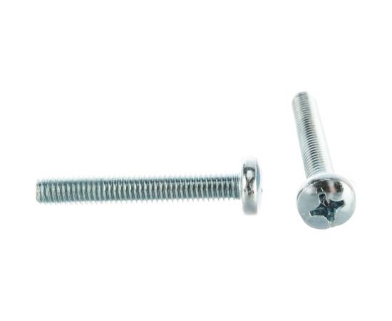 Винт DIN 7985 с полукруглой головкой, оцинкованный М6х40, 35шт - коробка Tech-Krep 105228 – изображение 2