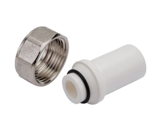 Штуцер с накидной гайкой RTP евроконус, ppr, 20x3/4, белый 28193 – изображение 3