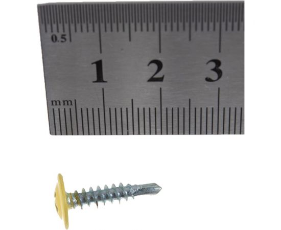 Прессшайба Качественный КРЕПЕЖ 4.2х19 мм, желтый цинк RAL 1018, сверло, 250 шт 0300191 КЧ – изображение 3