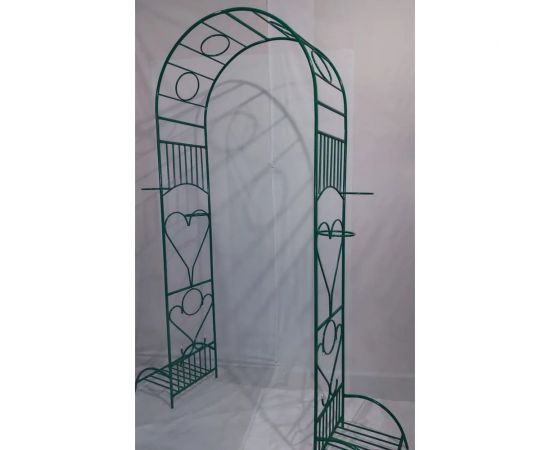 Большая разборная арка ООО Ярмарка-Тверь Лето с чашами для горшков, зеленая, труба диам. 16 и 10 мм Т1013 – изображение 3