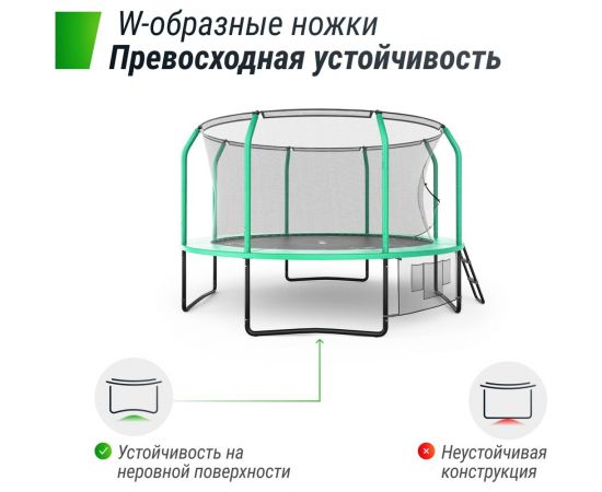 Батут UNIXline SUPREME GAME 12 ft green TRUSUG12GR – изображение 3