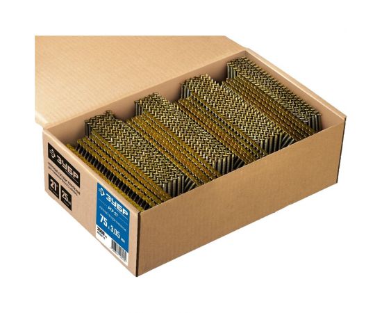 Реечные гвозди ЗУБР РГР-21 75 мм, рифленые, 2500 шт. 305392-75 – изображение 3