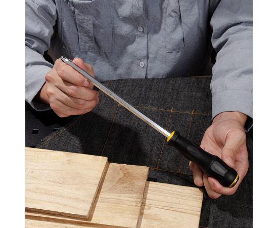 Ударная крестовая отвертка DELI dl627008 со сквозным хвостовиком, PH3x200 мм 104551 – изображение 4