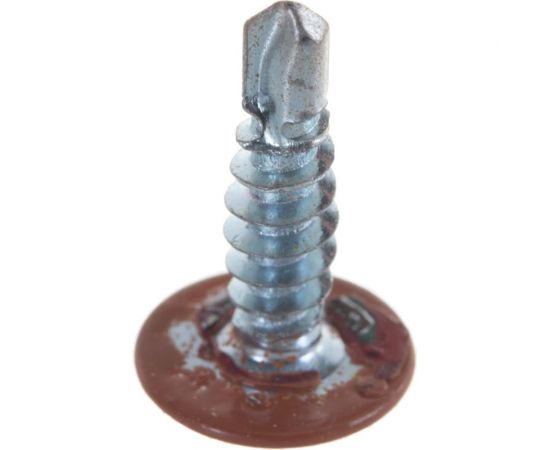 Прессшайба Качественный КРЕПЕЖ 4.2х16 мм, коричневая медь RAL 8004, сверло, 250 шт 0300223 КЧ – изображение 4