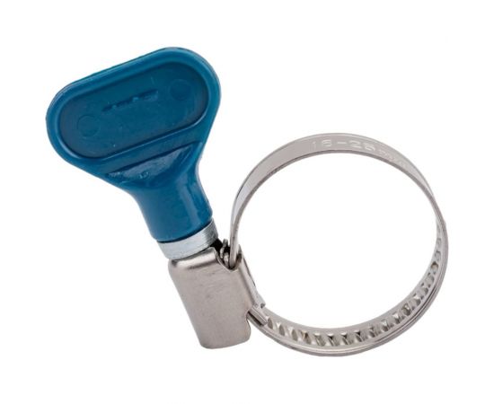 Червячный хомут с бабочкой СВК нержавеющий, w2/9 мм, 16 - 25 мм SVK-HW2025 Н0000026389 – изображение 4