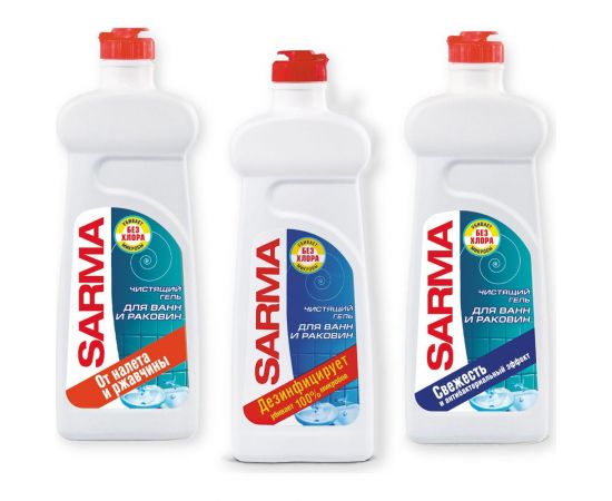 Чистящее средство для ванн и раковин 500 мл универ гель SARMA 8079 603527 – изображение 4