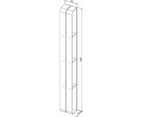 Полка Aquanet Магнум 150x1300 вертикальная 00302227 – изображение 4