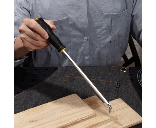 Ударная крестовая отвертка DELI dl627008 со сквозным хвостовиком, PH3x200 мм 104551 – изображение 5