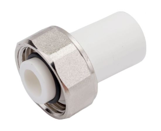 Штуцер с накидной гайкой RTP евроконус, ppr, 20x3/4, белый 28193 – изображение 5