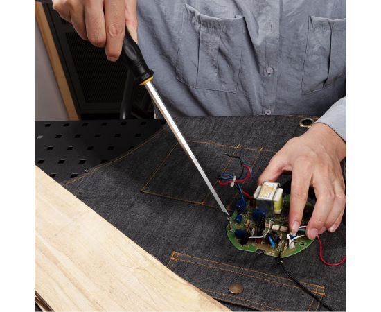 Ударная крестовая отвертка DELI dl627008 со сквозным хвостовиком, PH3x200 мм 104551 – изображение 6