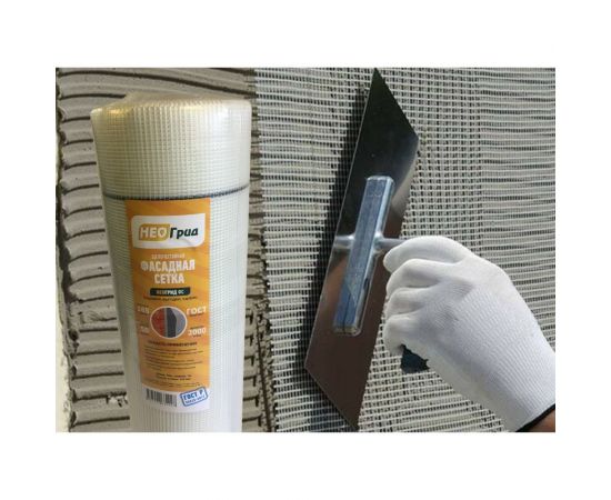 Фасадная сетка НЕОГРИД ФС щелочестойкая 165 г/м2, 1x50 яч.5x5 2928 – изображение 6