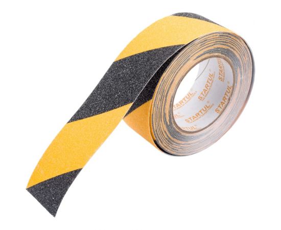 Клейкая противоскользящая лента STARTUL Profi 50 мм, 10 м, чернo-желтая ST9023-50-10 – изображение 6