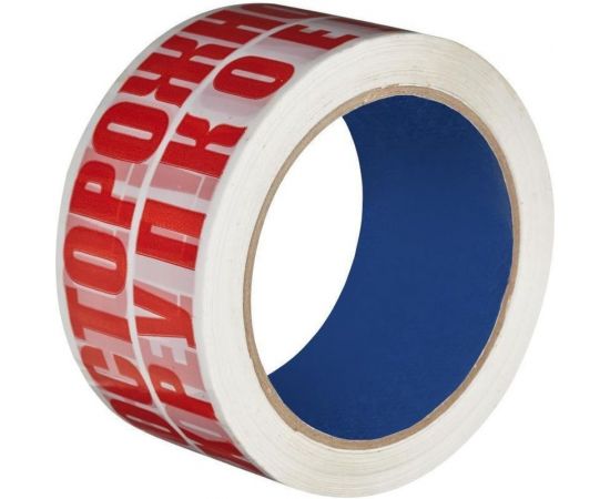 Клейкая лента с логотипом осторожно хрупкое ООО Комус 48 мм х 66 м, 45 мкм, в упаковке 6 шт. 1773955 