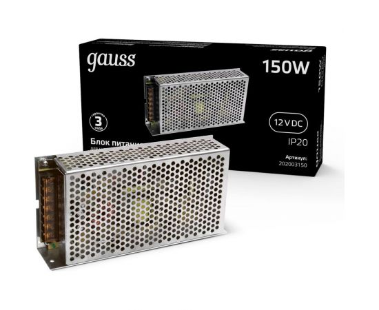 Блок питания LED STRIP PS 150W 12V Gauss 202003150 