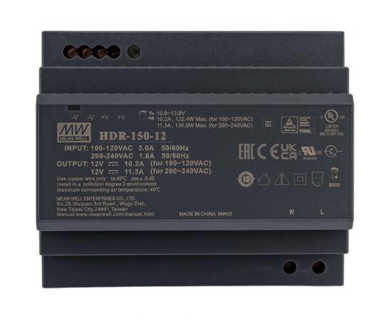 Источник питания Mean Well AC/DC HDR-150-12 Т03238075 