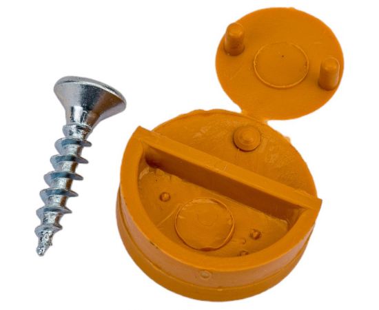 Зеркалодержатель пластиковый Tech-Krep для мебели бежевый бук с шурупом 8 шт. пакет 127526 