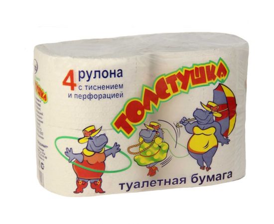 Туалетная бумага Lizzi ""Толстушка"" 2-слоя, 4 рулона 1-3936 