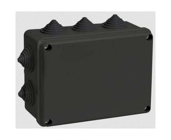 Распаячная коробка IEK км41241 150x110x70мм ip44 10 вв. черная UKO11-150-110-070-K02-44 