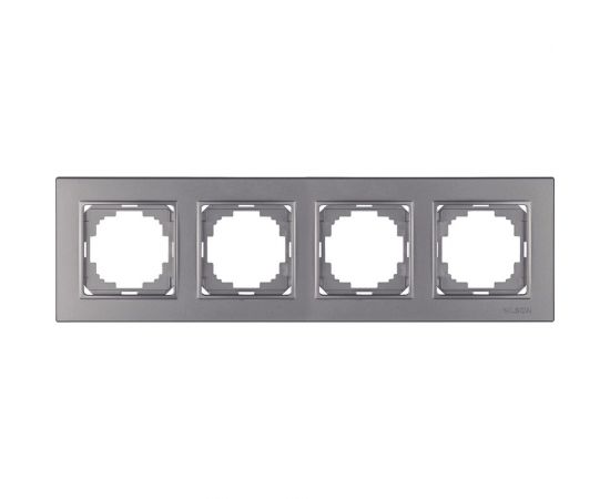 Рамка NILSON четырехместная антрацит Alegra metallic 25160094 
