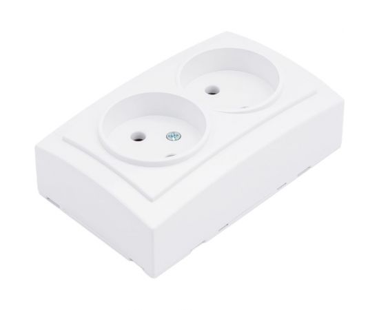 Розетка NILSON 2ОП белая Themis naturel 26111024 