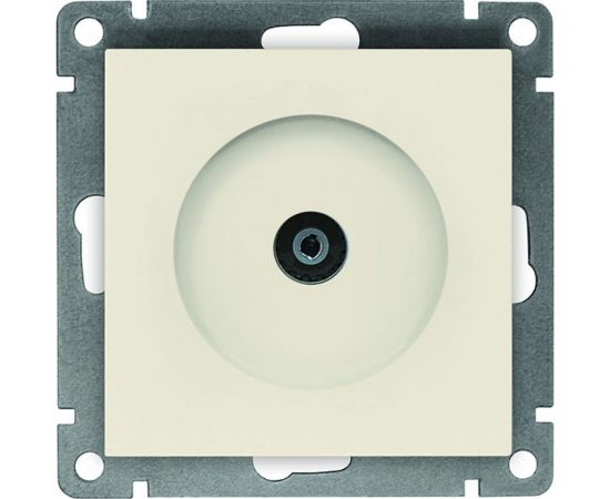 Телевизионная одноместная розетка UNIVersal серия афина, с/у, тупиковая, 75ом, ч/д 4-2400мгц, слоновая кость ivory еврослот A0027-I 