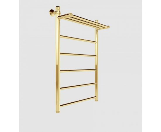 Полотенцесушитель INDIGO Line с полкой (н.р.1"") 80/50 (к-3, Золото) LLSHW80-50GDPK3 