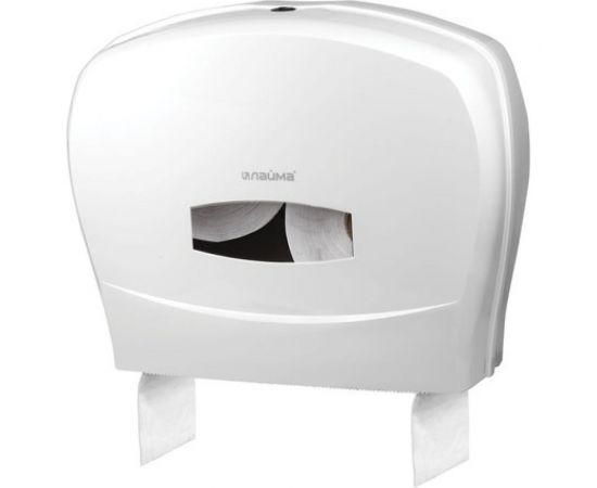 Диспенсер для туалетной бумаги ЛАЙМА PROFESSIONAL, большой, белый, ABS-пластик, 601428 
