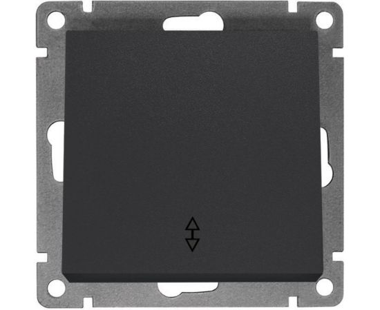 Одноклавишный проходной выключатель UNIVersal серия афина, с/у, 10а, 220в, графит еврослот A0025-Gr 