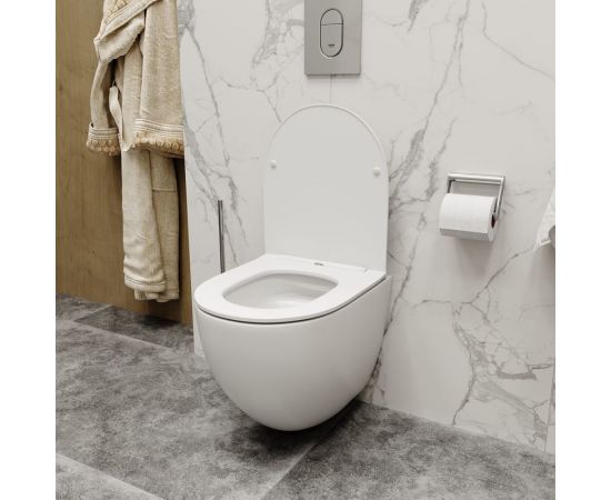 Подвесной унитаз Teymi Lina Media безободковый, сиденье микролифт T40105 ЦБ-00266662 – изображение 11