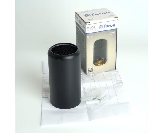 Потолочный светильник FERON ML184 Barrel ECHO MR16 GU10 35W 230V, черный, с антибликовой сеточкой 48392 – изображение 11