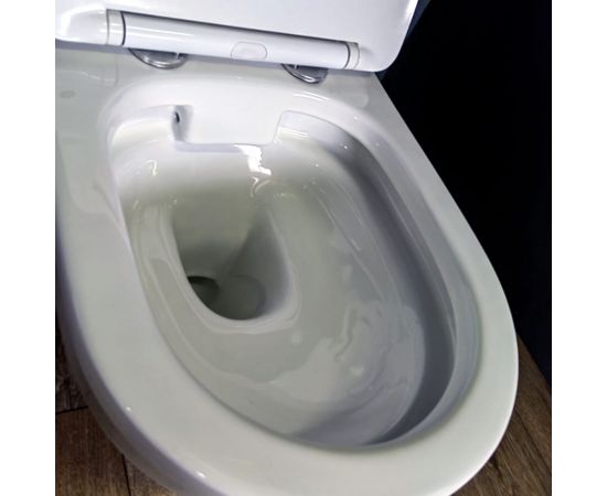 Подвесной унитаз Teymi Vitra безободковый, сиденье микролифт T40804 ЦБ-00267163 – изображение 11