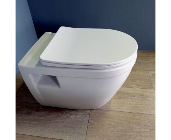 Подвесной унитаз Teymi Vitra безободковый, сиденье микролифт T40804 ЦБ-00267163 – изображение 12