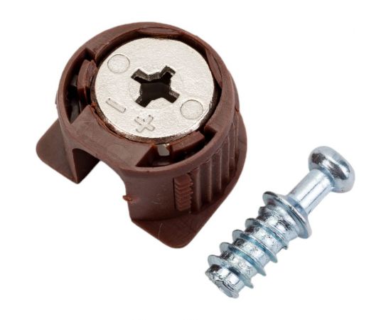 Эксцентриковая стяжка Tech-Krep коричневая D20 мм 2 шт. пакет 153886 – изображение 2