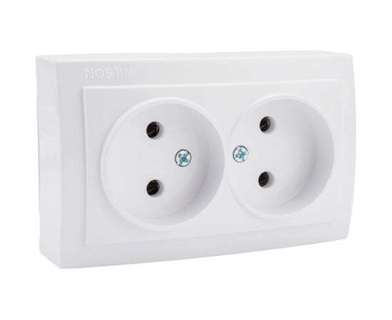 Розетка NILSON 2ОП белая Themis naturel 26111024 – изображение 2