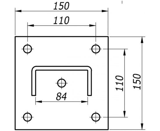 Крепление к потолку для профиля DKC 82x41, горячеоцинкованное BSF8202HDZ 95450 – изображение 2